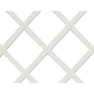 Celosia de plastico 1x2m color blanco perfil de listones 22x6mm