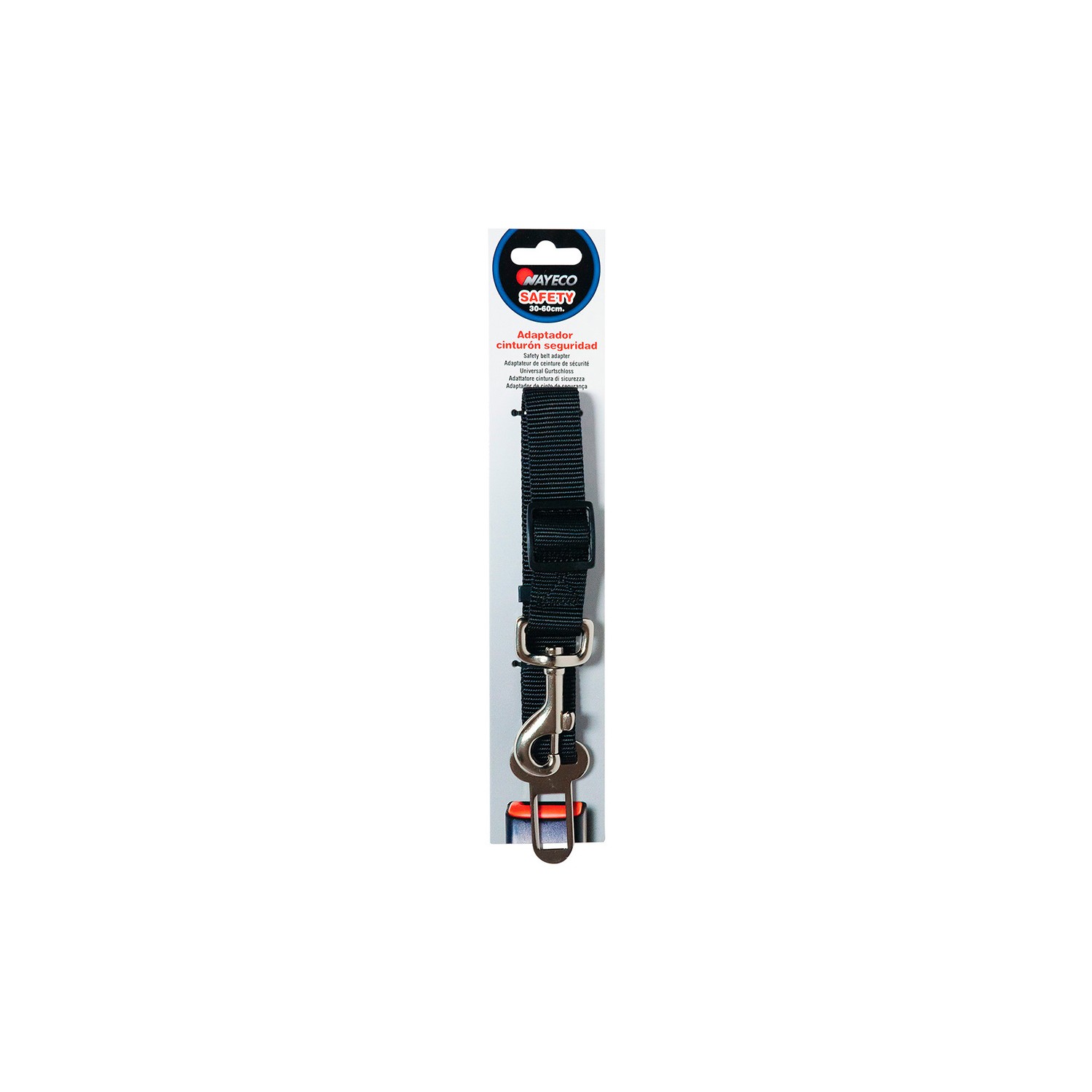 Adaptador-cinturon seguridad 20mm negro nayeco Adaptador-cinturon seguridad 20mm negro nayeco