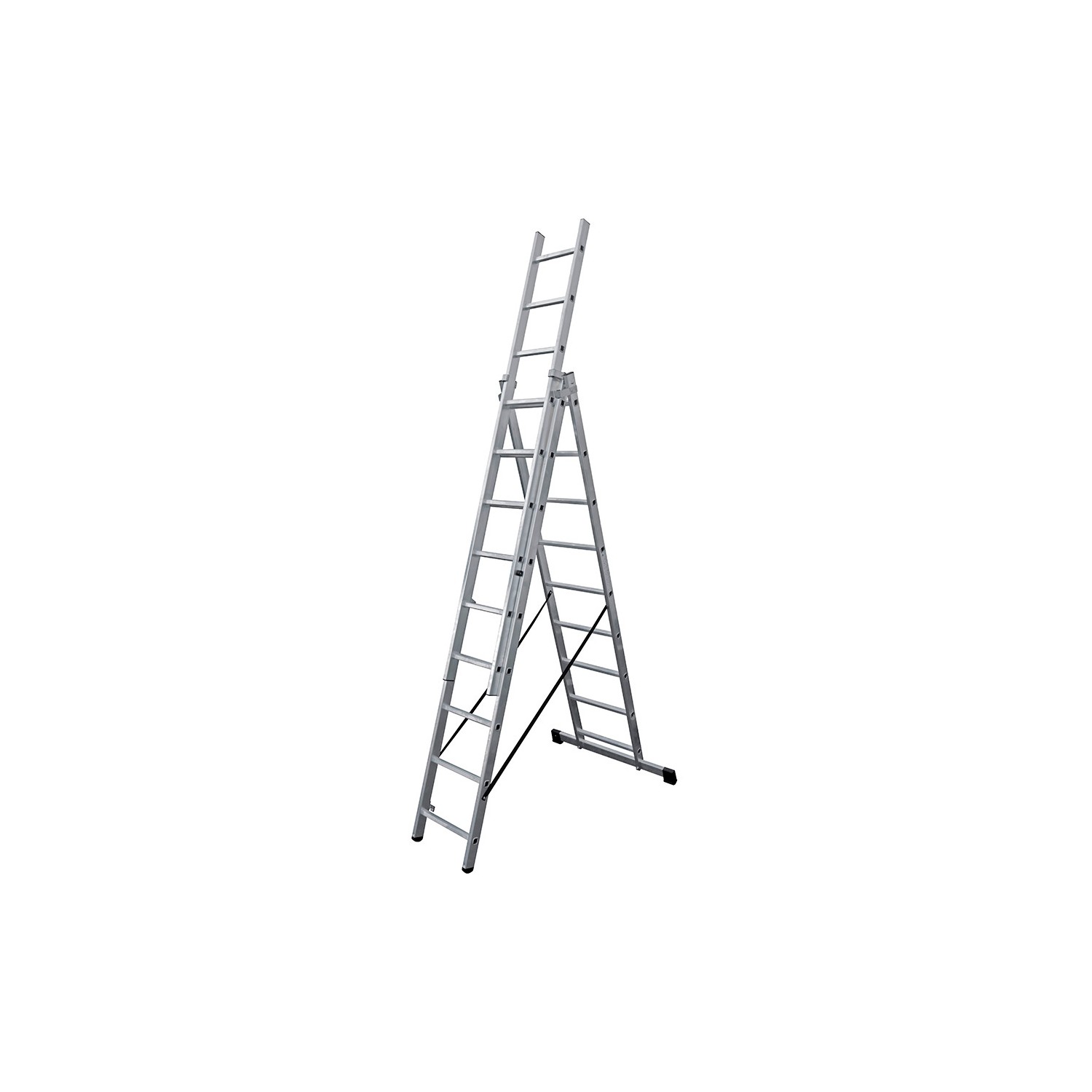 Escalera transformable de aluminio 3x9 peldaños Escalera transformable de aluminio 3x9 peldaños