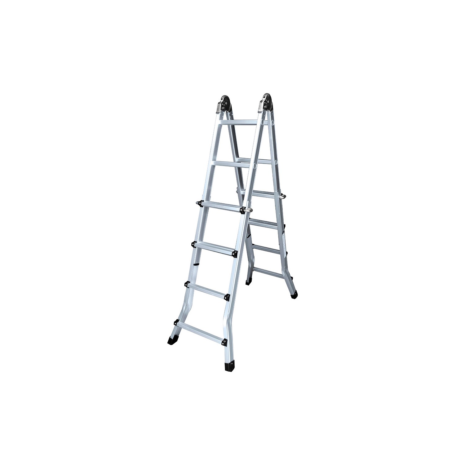 Escalera multifunción telescópica de aluminio 2x4+4 peldaños en 131 Escalera multifunción telescópica de aluminio 2x4+4 peldaños en 131