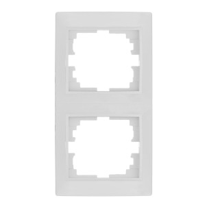 Marco vertical para 2 elementos blanco 81x154x10mm serie europa solera erp62u
