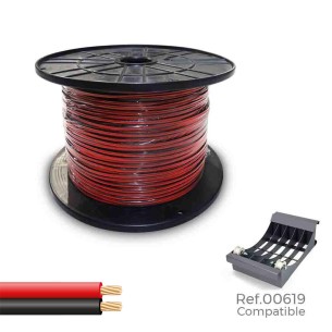 Cable paralelo 48v 2 x 1,50 mm² rojo/negro 500 m (bobina grande)