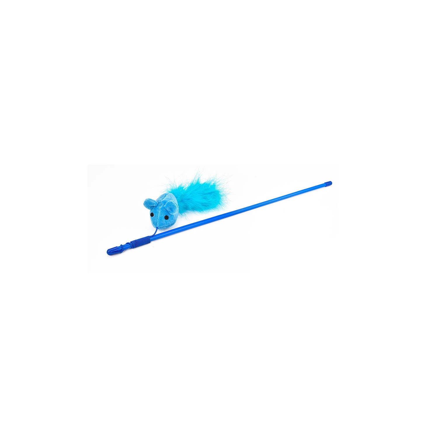 Juguete para gatos vara con raton y pluma 48cm nayeco Juguete para gatos vara con raton y pluma 48cm nayeco