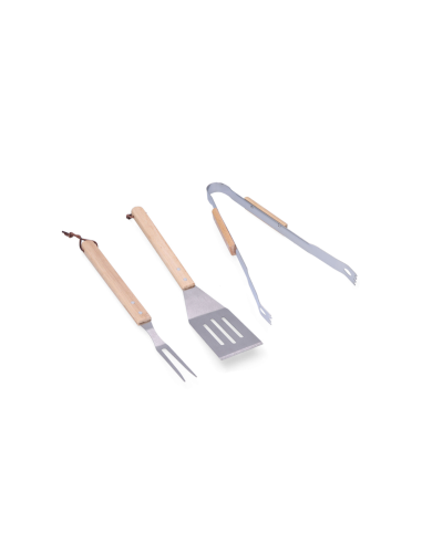 SET HERRAMIENTAS BARBACOA ACERO INOX EDM