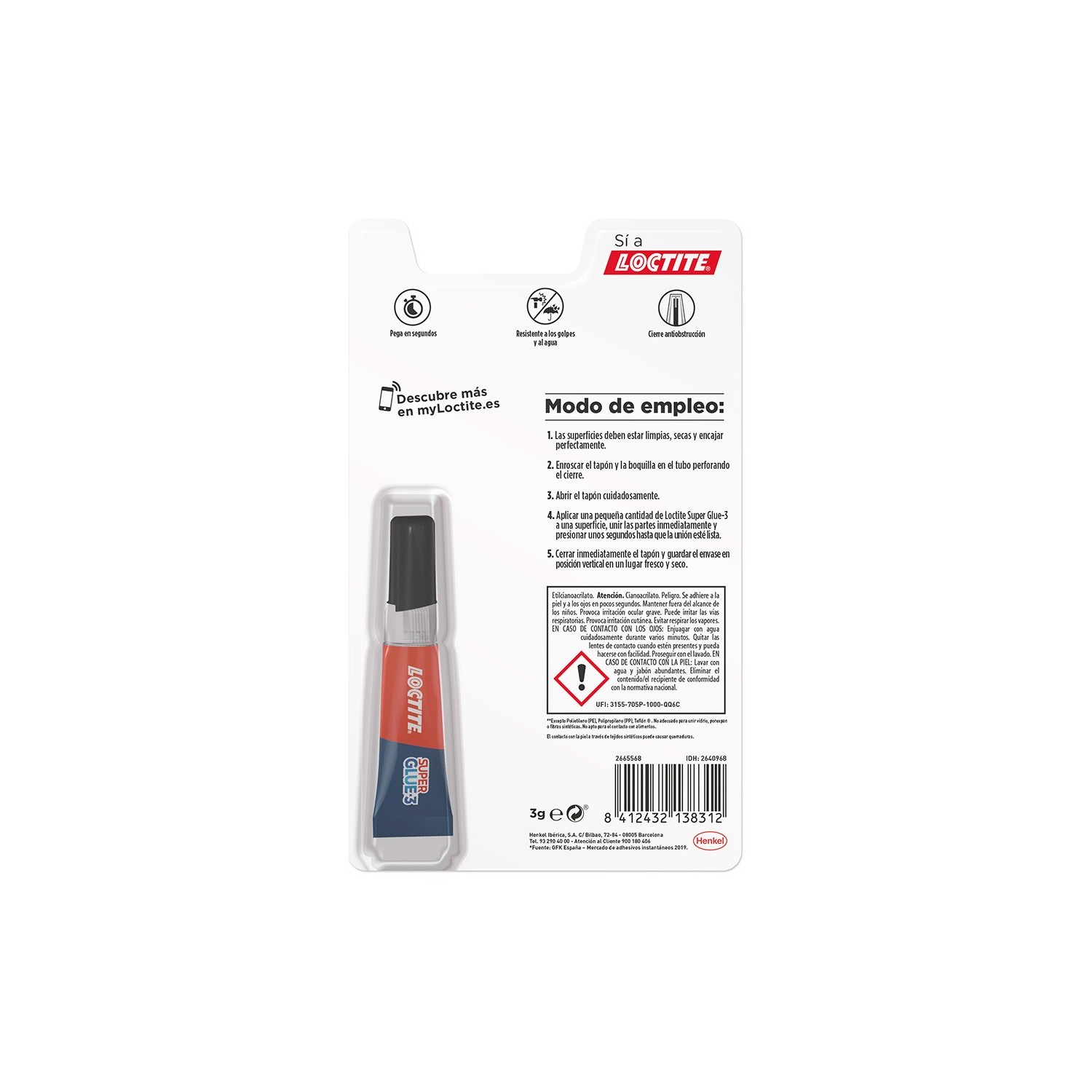PEGAMENTO SUPER- GLUE 3  3 g