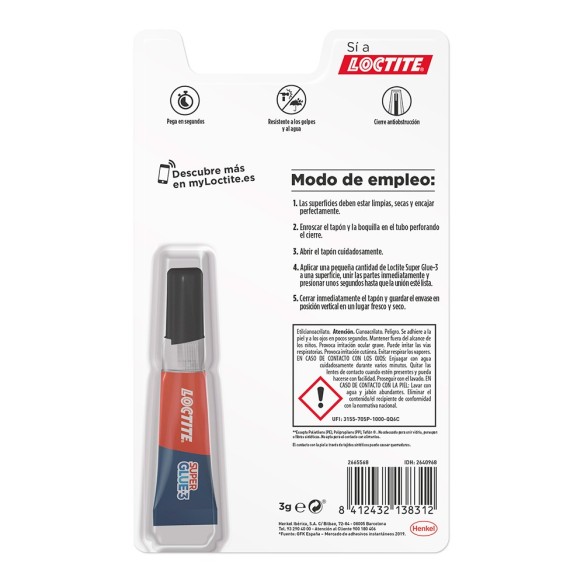 PEGAMENTO SUPER- GLUE 3  3 g