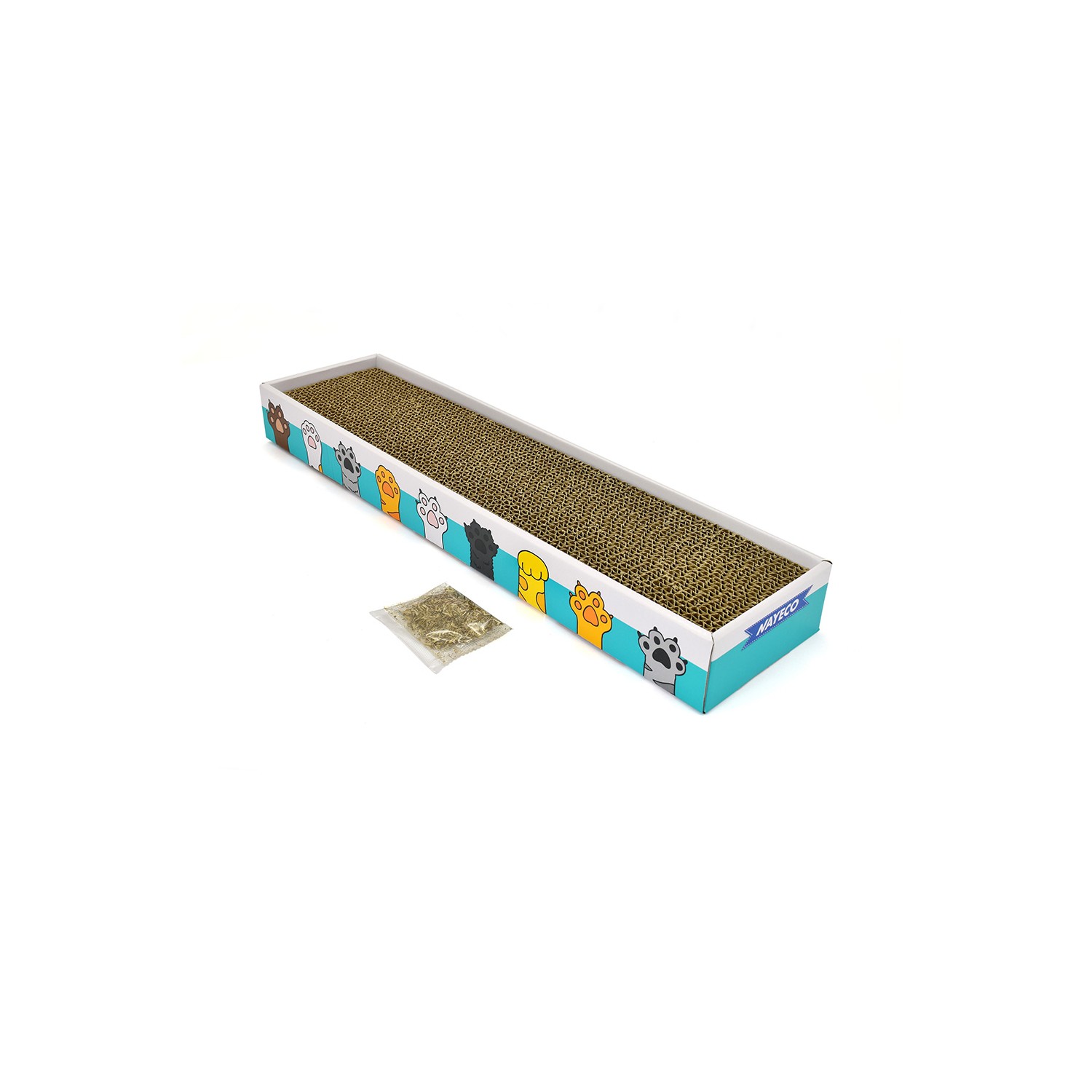 Rascador para gatos con catnip taby cat 48x13x5cm nayeco Rascador para gatos con catnip taby cat 48x13x5cm nayeco