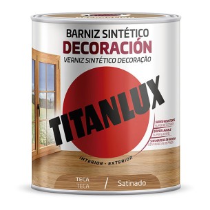 Barniz sintético decoración teca satinado 750ml titanlux m11100934