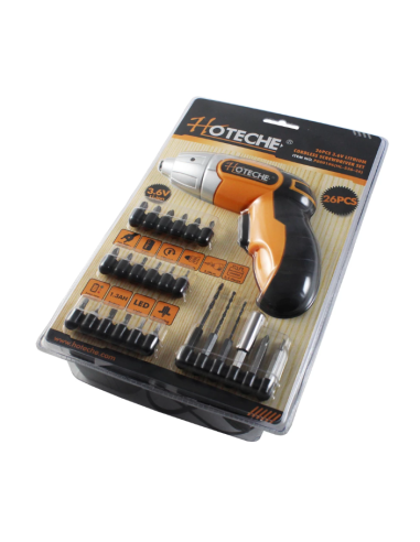 ATORNILLADOR HOTECHE BATERIA 26ACCESORIOS