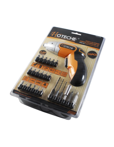 ATORNILLADOR HOTECHE BATERIA 26ACCESORIOS