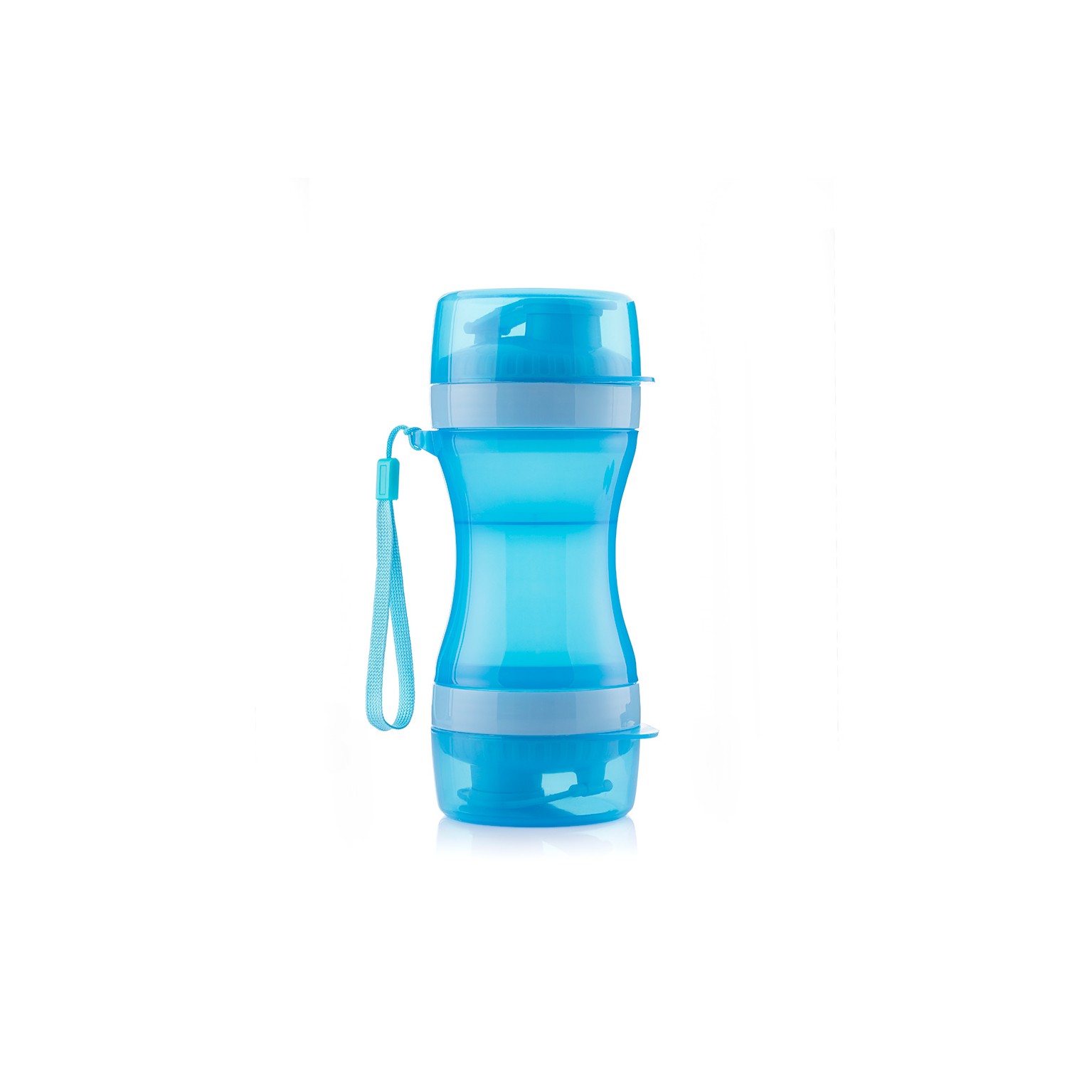 Botella con depósito de agua y comida para mascotas 2 en 1 pettap v0103141 innovagoods Botella con depósito de agua y comida para mascotas 2 en 1 pettap v0103141 innovagoods