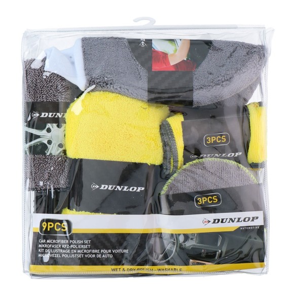 KIT DE LIMPIEZA COCHE 9 PZS DUNLOP