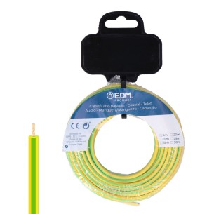 Cablecillo h07z1-k 6 mm² bicolor 15 m