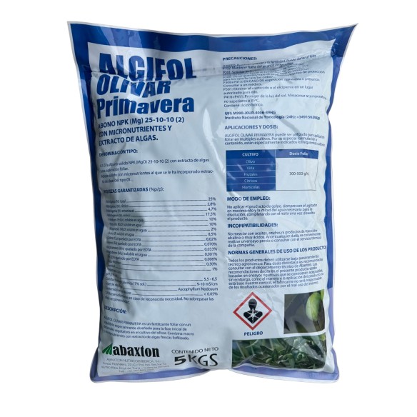 ABONO FOLIAR PARA OLIVAR