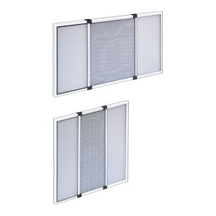 Mosquitera extensible blanca 90 x 70 cm, 2 uds