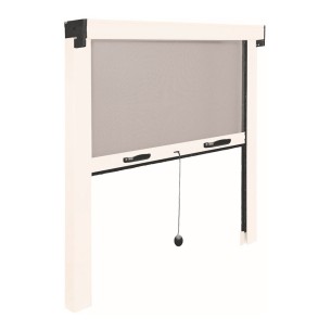 Mosquitera enrollable, blanca, 140 x 140 cm