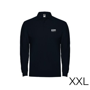 *merchandising* polo negro manga larga talla-xxl 65% poliéster 35% algodon edm
