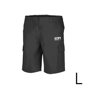 *merchandising* bermuda negra talla-l serigrafiada edm