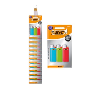 Encendedor mini j25 colores surtidos blíster 3 uds en tira de 12 uds
