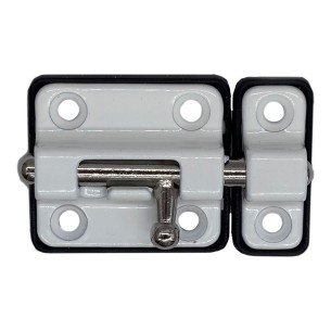 Pasador cerrojo base plástica 35 mm blanco