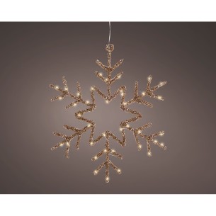 Copo de nieve luz led decorativa interior 38 x 38 cm