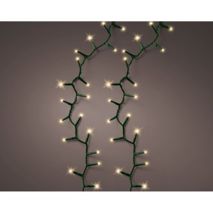 Guirnalda led compact 500 leds parpadeante exterior blanco calido cable verde 16 m