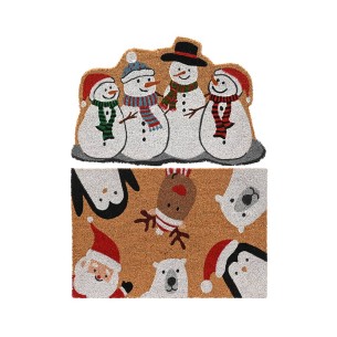 Felpudo de fibra de coco navidad, modelos variados