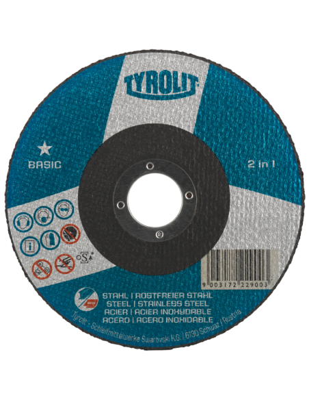 DISCO DE CORTE ACERO TYROLIT 230MM